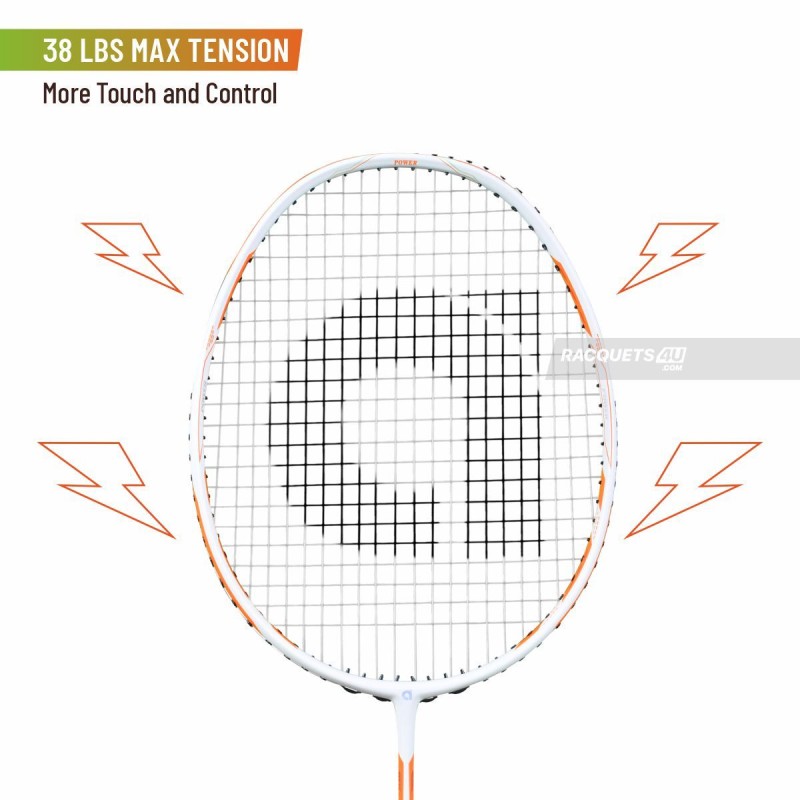 APACS Dual Power & Speed Badminton Racquet (Unstrung, White)