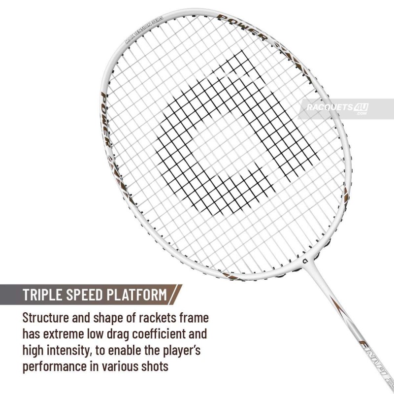 APACS Finapi 232 Badminton Racquet (Unstrung, White)