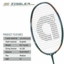 Apacs Z-Ziggler Reborn Badminton Racquet (Unstrung, Green Matte)