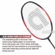 APACS Accurate 77 Badminton Racquet (Unstrung, Red/Black Matte)