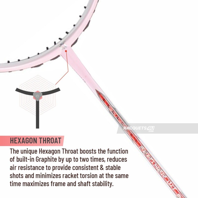Apacs Feather Weight 55 Badminton Racquet (Unstrung, White/Pink)