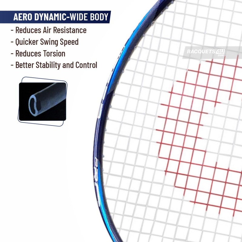 APACS Hard Hitter Pro Badminton Racquet (Unstrung, Navy Glossy)