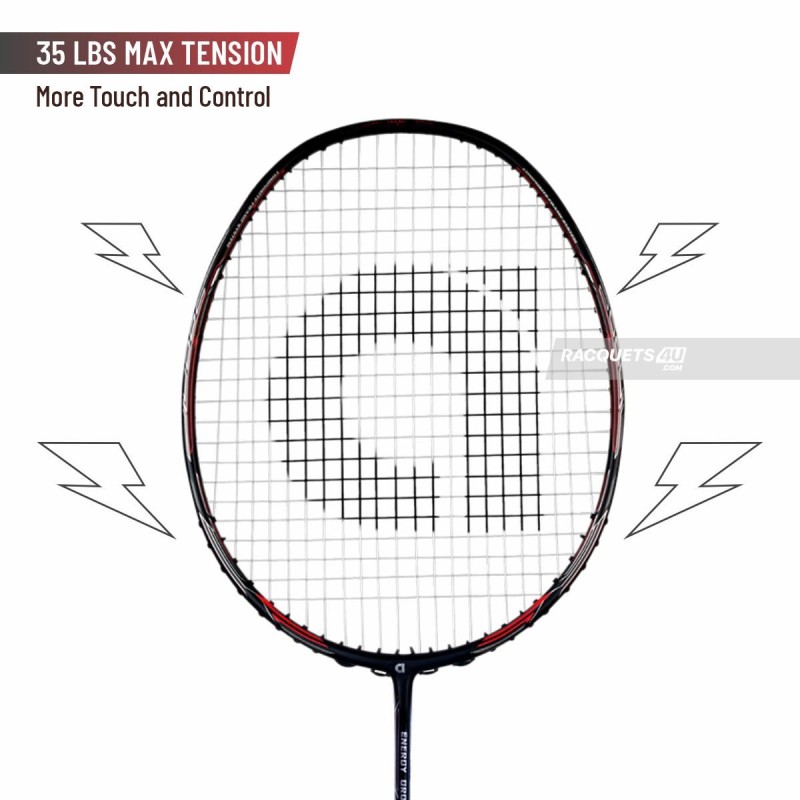APACS Energy Groove Power Badminton Racquet (Unstrung, Black)