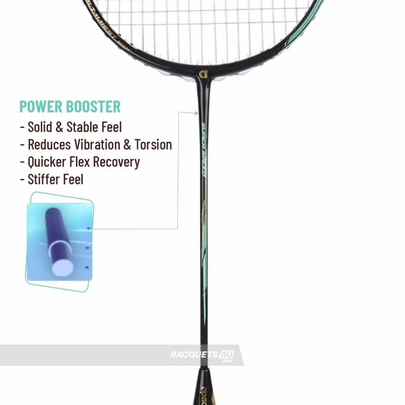 APACS Super Speed Badminton Racquet (Unstrung, Black)