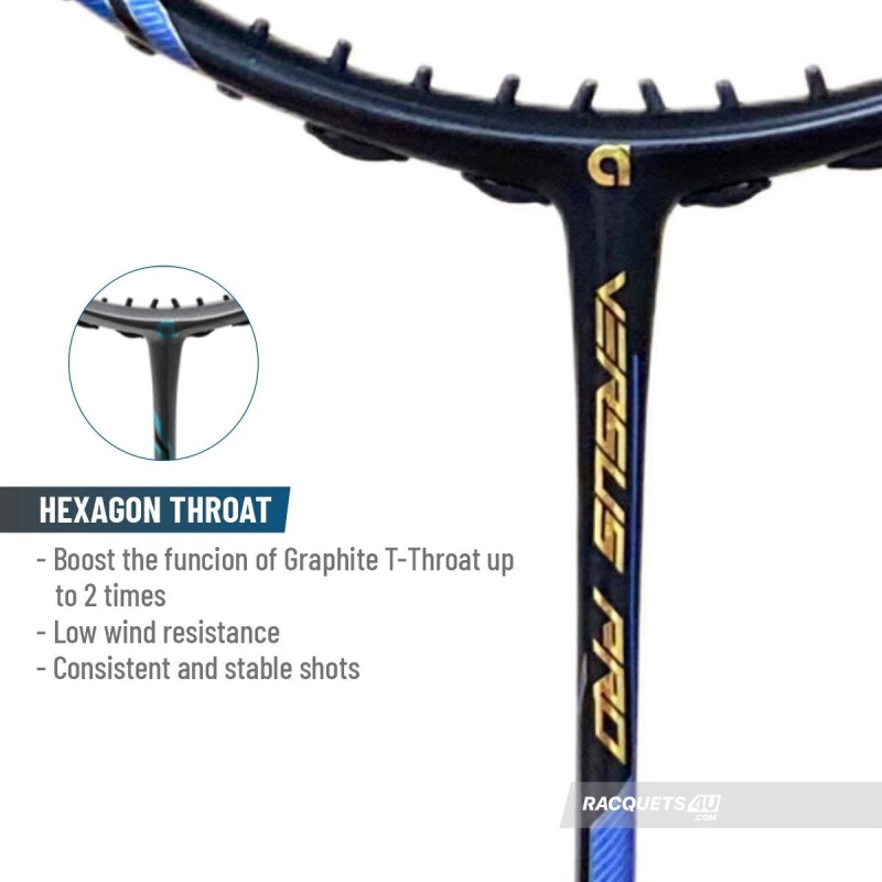 APACS Versus Pro Badminton Racquet (Unstrung, Black)