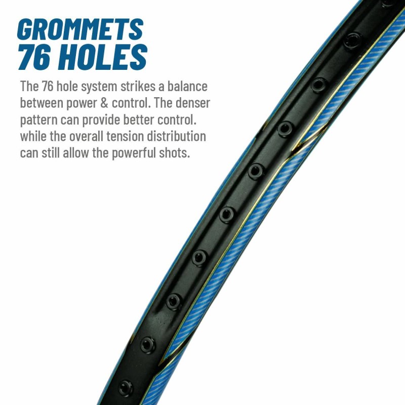 APACS Versus Pro Badminton Racquet (Unstrung, Black)