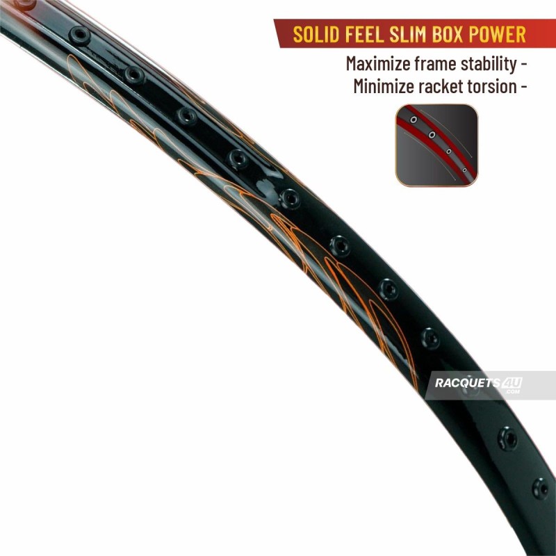 APACS Finapi 77 II Badminton Racquet (Unstrung, Black/Red)