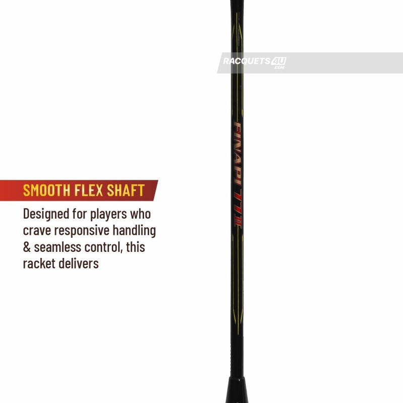 APACS Finapi 77 II Badminton Racquet (Unstrung, Black/Red)