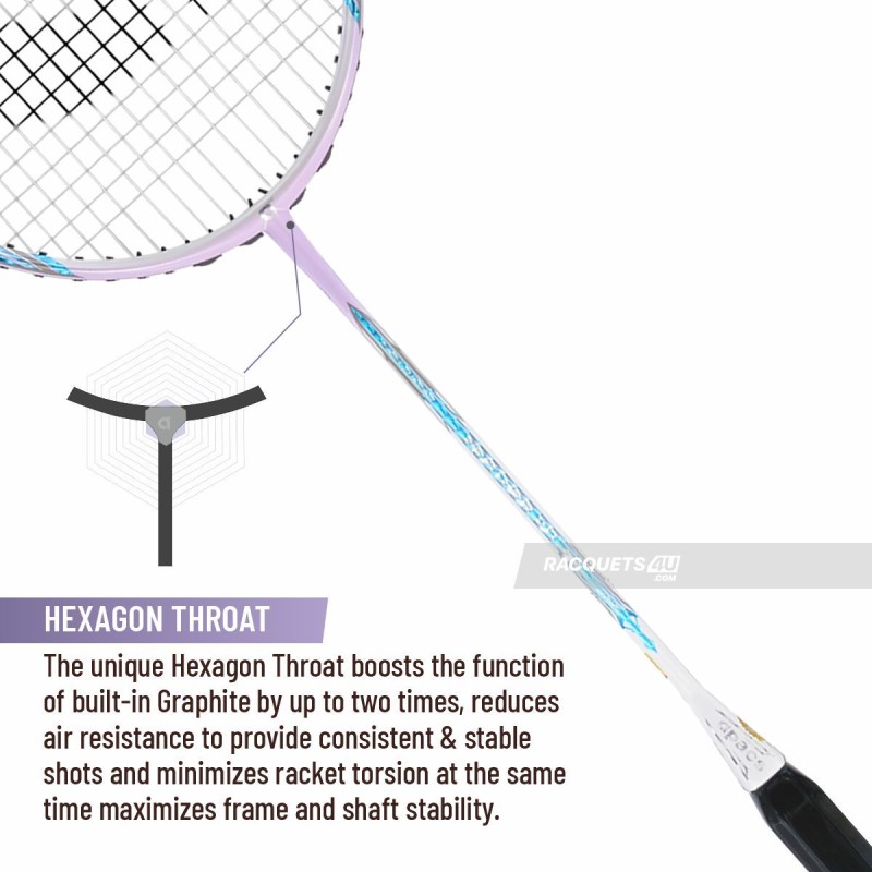 Apacs Feather Weight 55 Badminton Racquet (Unstrung, White/Purple)