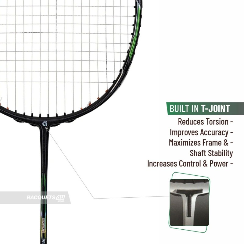 APACS Honor Pro Badminton Racquet (Unstrung, Grey/Green)