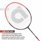 APACS Vanguard 11 Next Gen Badminton Racquet (Unstrung, Black/Red)