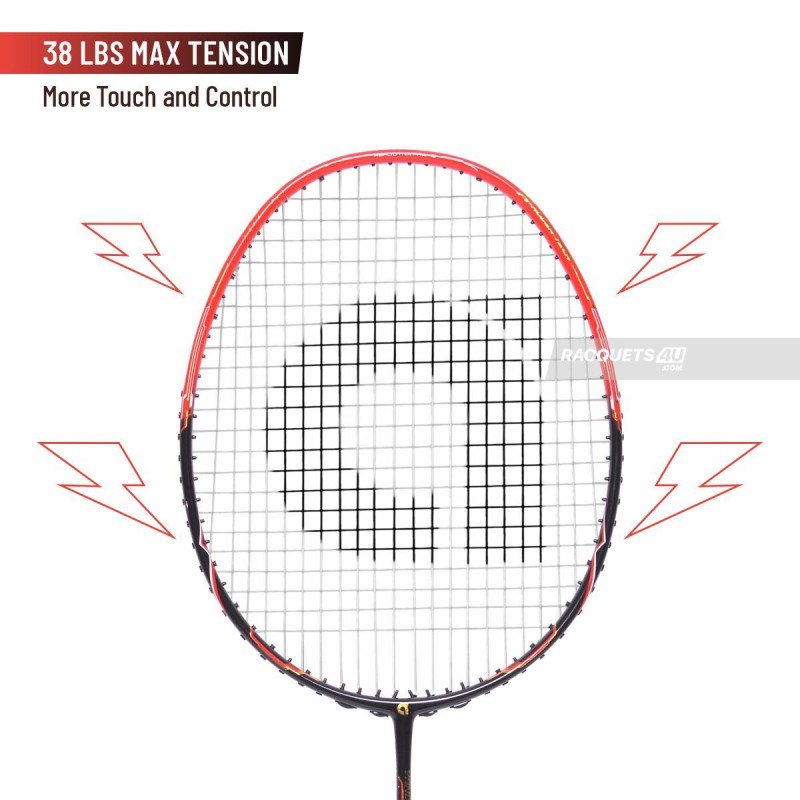 APACS Vanguard 11 Next Gen Badminton Racquet (Unstrung, Black/Red)