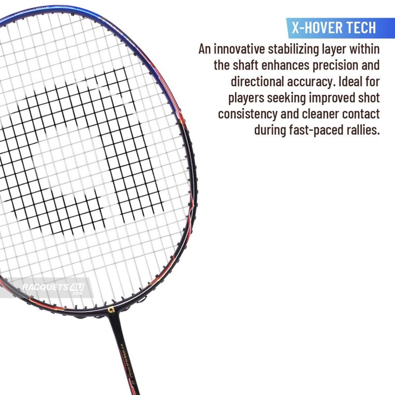 APACS Vanguard 11 Next Gen Badminton Racquet (Unstrung, Black/Royal Gold)