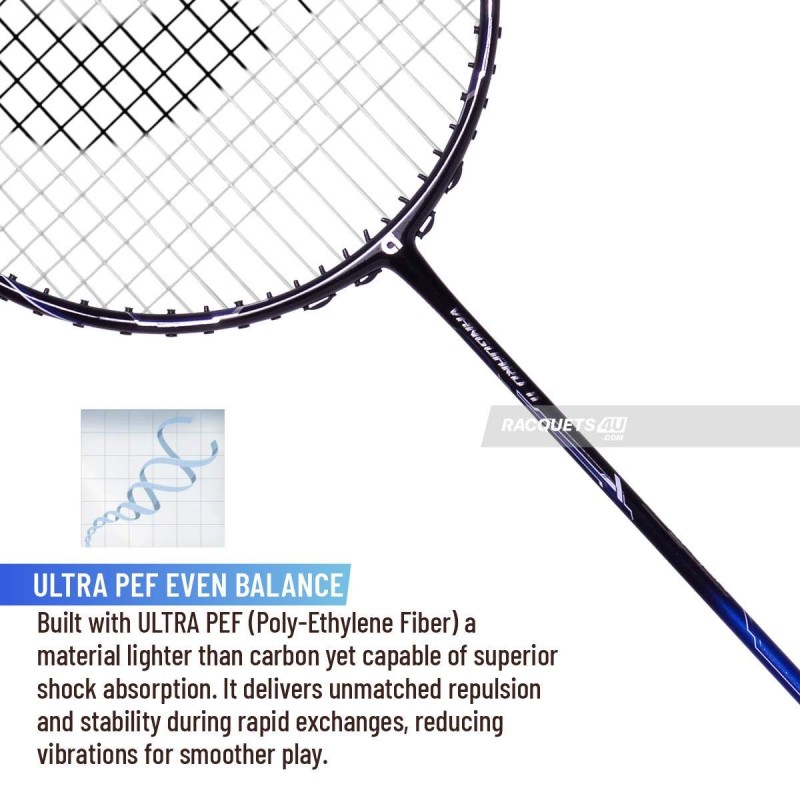 APACS Vanguard 11 Next Gen Badminton Racquet (Unstrung, Black/Royal Silver)