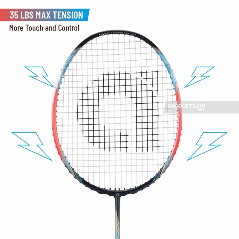 APACS Counter Attack Badminton Racquet (Unstrung, Red)