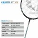 APACS Counter Attack Badminton Racquet (Unstrung, Black)
