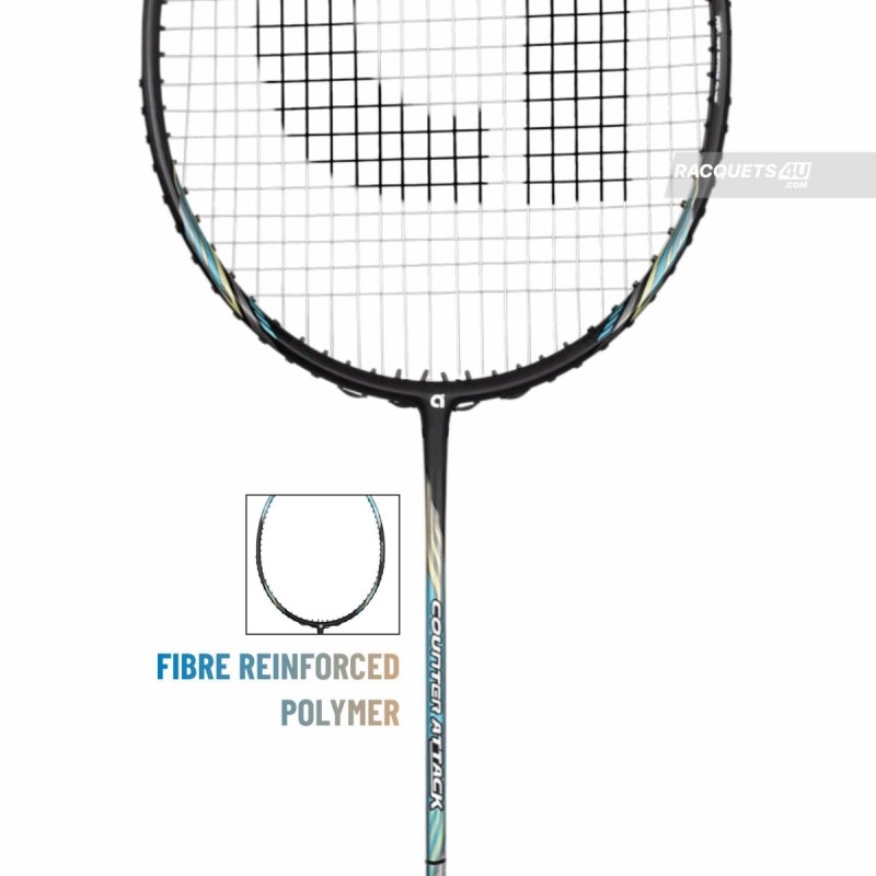 APACS Counter Attack Badminton Racquet (Unstrung, Black)