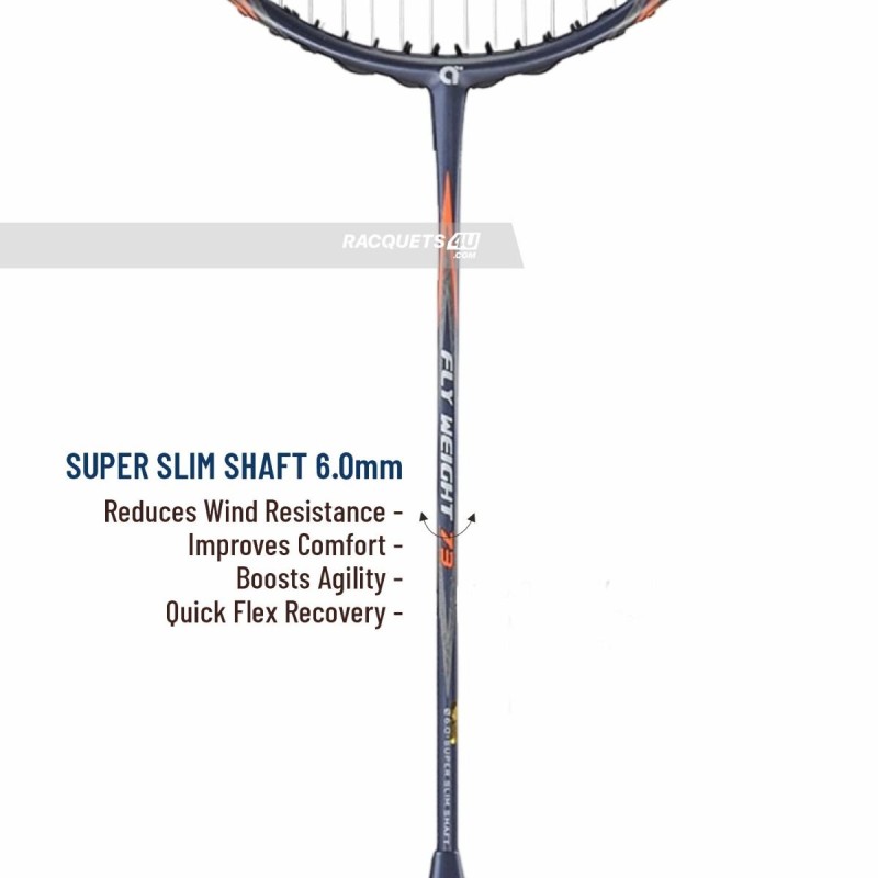 APACS Fly Weight 73 Badminton Racquet (Unstrung, Navy)