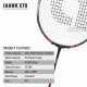 APACS iHawk X70 Badminton Racquet (Unstrung, Black)
