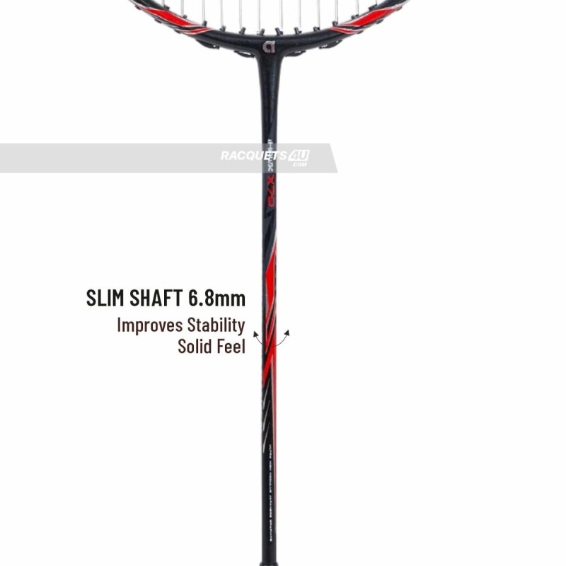 APACS iHawk X70 Badminton Racquet (Unstrung, Black)