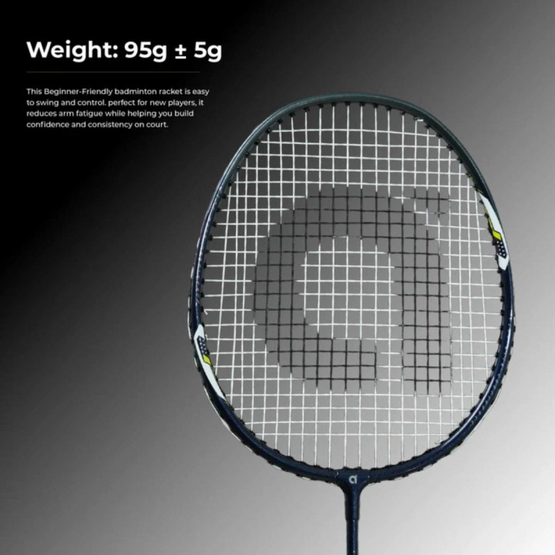 APACS Rally 313 Badminton Racquet (Strung, Navy/Grey)