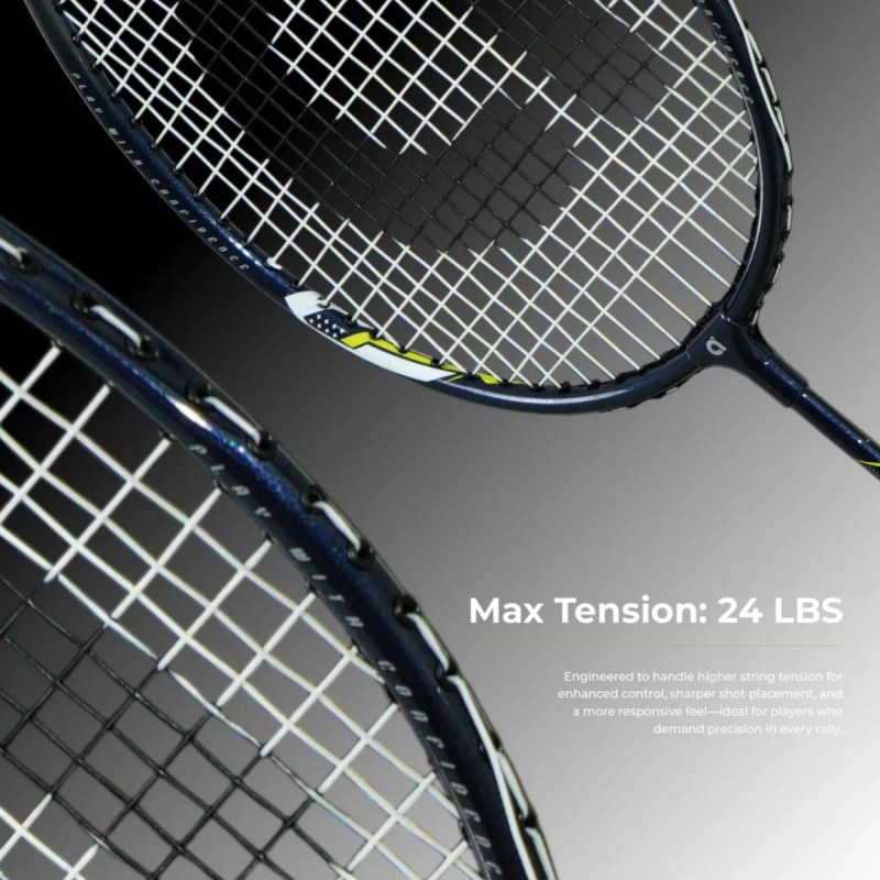 APACS Rally 313 Badminton Racquet (Strung, Navy/Grey)