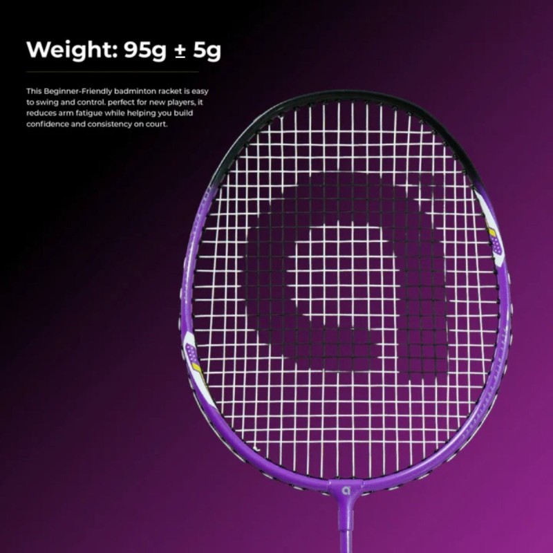 APACS Rally 313 Badminton Racquet (Strung, Purple/Black)