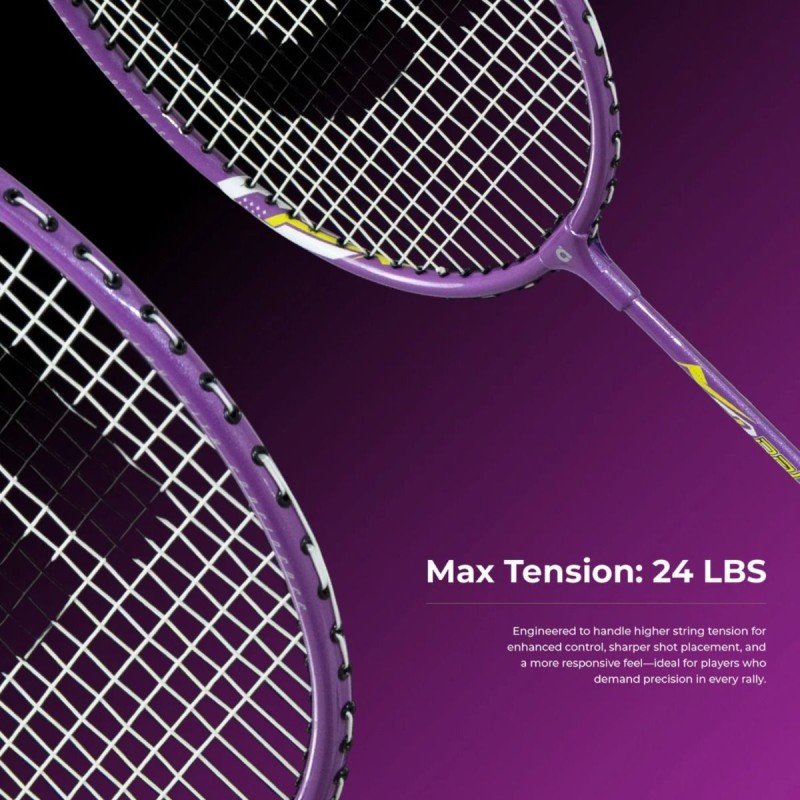 APACS Rally 313 Badminton Racquet (Strung, Purple/Black)