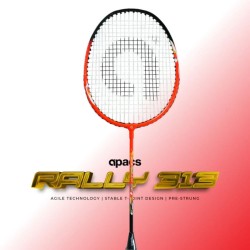 APACS Rally 313 Badminton Racquet (Strung, Red/Black)