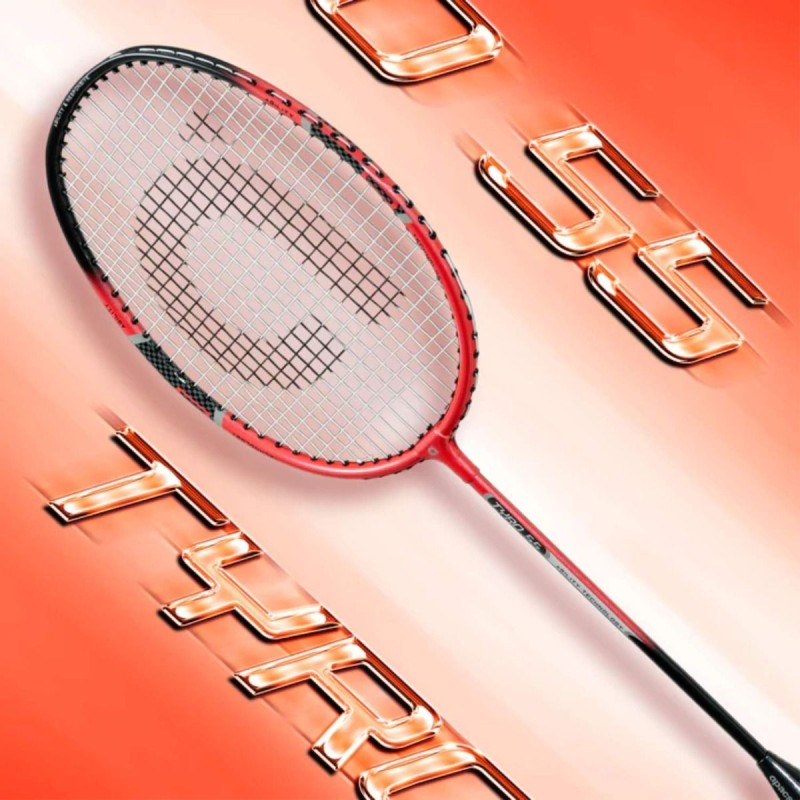 APACS Tyro 55 Badminton Racquet (Strung, Red/Black)