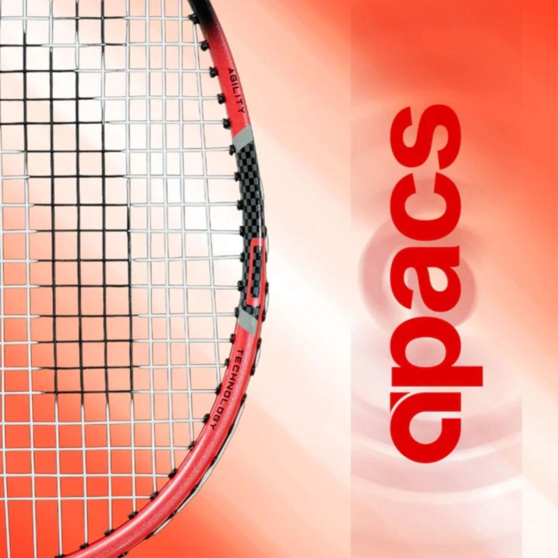 APACS Tyro 55 Badminton Racquet (Strung, Red/Black)