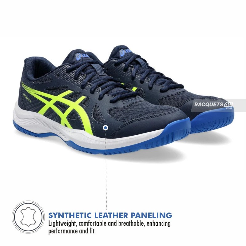 ASICS Upcourt 6 Indoor Shoes (Midnight/Safety Yellow)