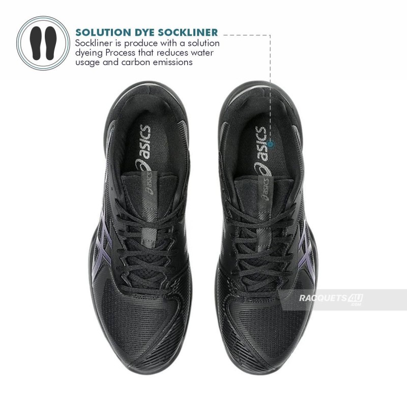 ASICS Solution Speed FF3 Night Tennis Shoes (Black/Prism Blue)