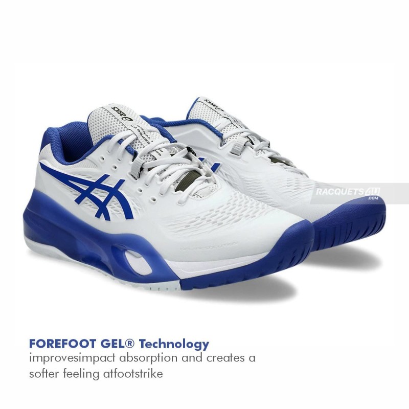ASICS Gel-Resolution X Tennis Shoes (White/Dark Cobalt)