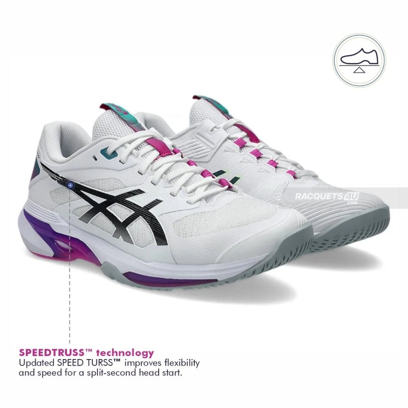 ASICS Solution Speed FF4 Tennis Shoes (White/Digital Sakura)