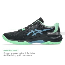 ASICS Court Control FF 4 Indoor Shoes (Black/Saba Blue)