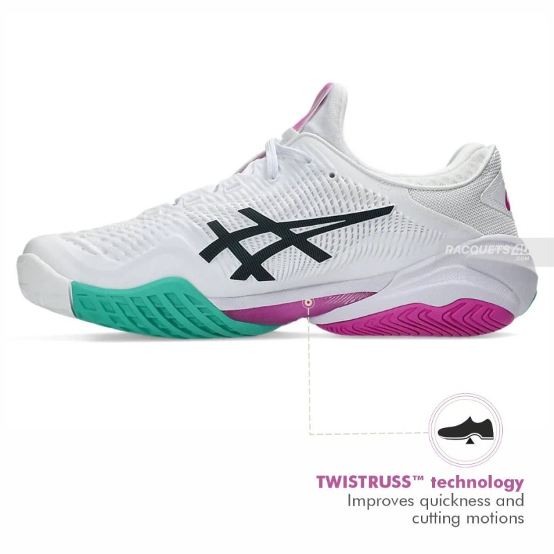 ASICS Court FF 3 Novak Tennis Shoes (White/Digital Sakura)