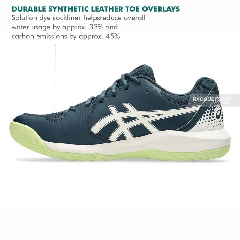 ASICS Gel Dedicate 8 Pickleball Shoes (Tranquil Teal/Cream)