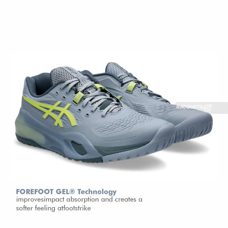 ASICS Gel-Resolution X Tennis Shoes (Grey Blue/Pistachio)