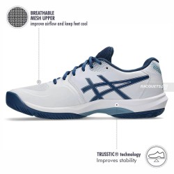 ASICS Game FF Pickleball Shoes (White/Twilight Blue)