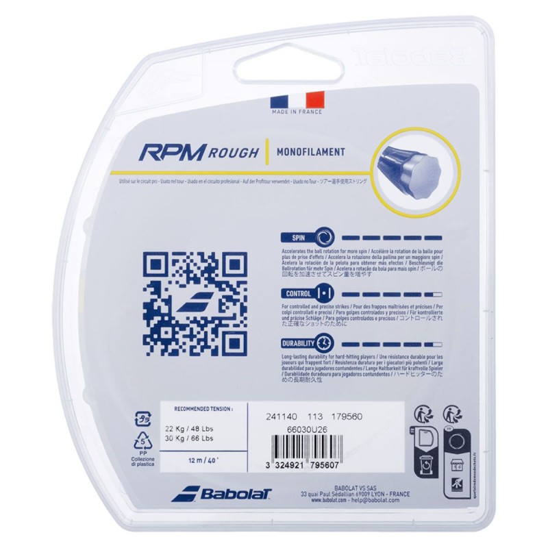 BABOLAT RPM Rough Tennis String Set (16 / 1.30mm)