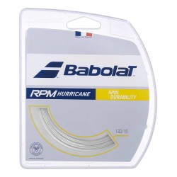 BABOLAT RPM Hurricane Tennis String Set (White, 16 / 1.30mm)
