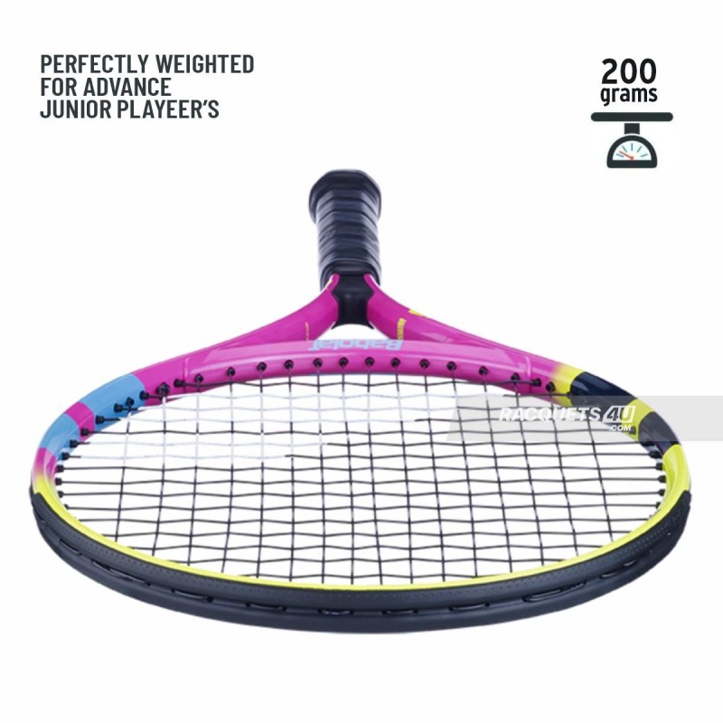 BABOLAT Nadal Junior 23 S Tennis Racquet (Yellow/Pink/Blue, Strung)