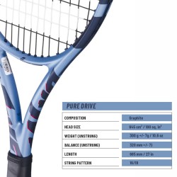 BABOLAT Pure Drive Gen 11 Tennis Racquet (Unstrung, Metallic Blue)