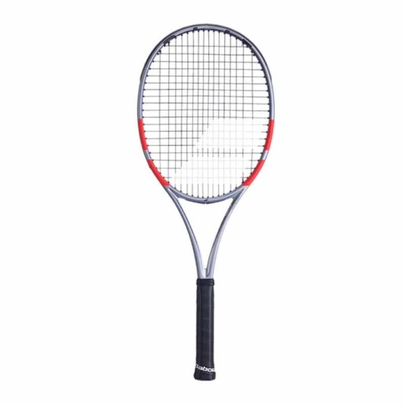 BABOLAT Pure Strike Team 4th Gen Tennis Racquet (Grey/Flue Red, Unstrung)