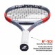 BABOLAT Pure Strike 100 4th Gen Tennis Racquet (Grey/Flue Red, Unstrung)