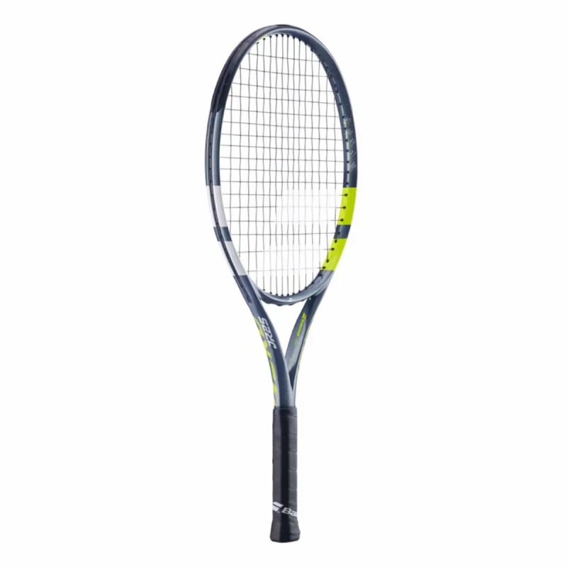 BABOLAT Aero Junior 25 Tennis Racquet (Grey/Flue/Yellow, Strung)