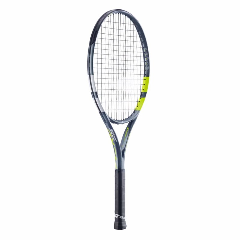 BABOLAT Aero Junior 26 Tennis Racquet (Grey/Flue/Yellow, Strung)