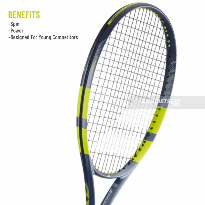 Babolat Pure Aero Junior 26 Gen 9 Tennis Racquet  (Grey/Flue/Yellow)