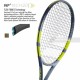 BABOLAT Pure Aero 98 Gen 9 Tennis Racquet (Grey/Flue/Yellow, Unstrung)